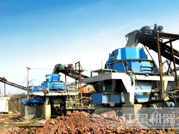 河卵石制沙機生產現場 河卵石制沙機生產現場