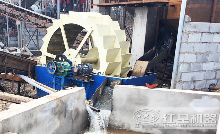 洗砂現場 洗砂現場