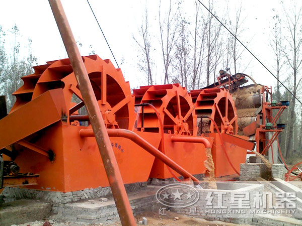 洗砂機工作現場