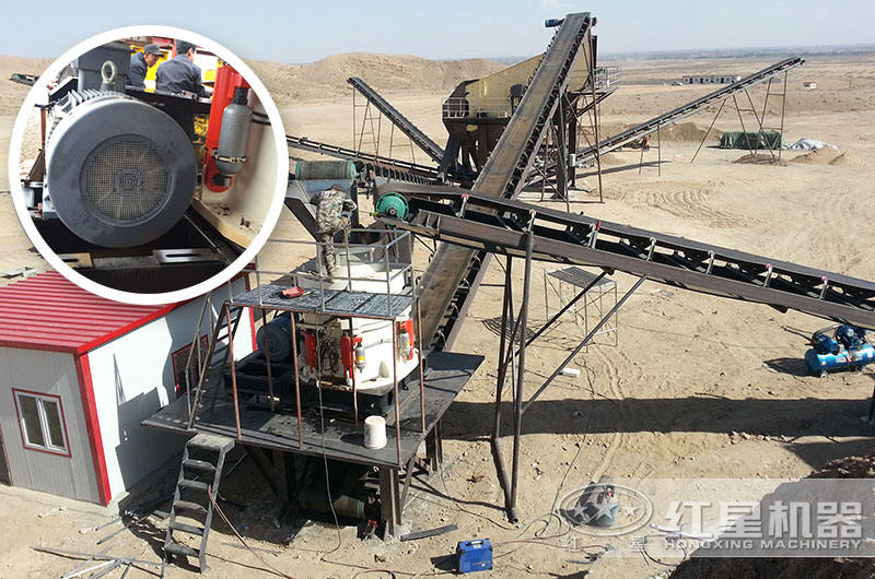 圓錐破碎機左側是控制機房 圓錐破碎機左側是控制機房