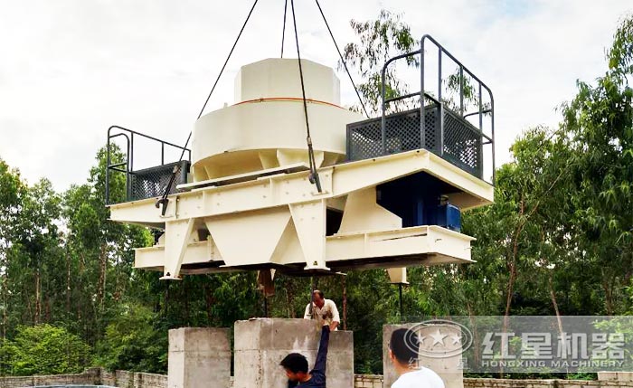 傳統制砂機需要打樁固定 傳統制砂機需要打樁固定