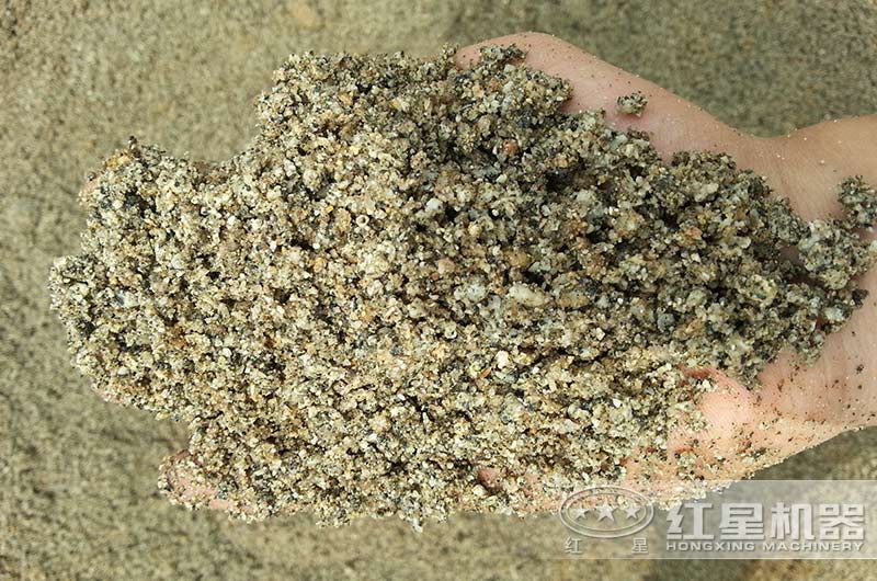 經過制砂設備處理后的成品砂