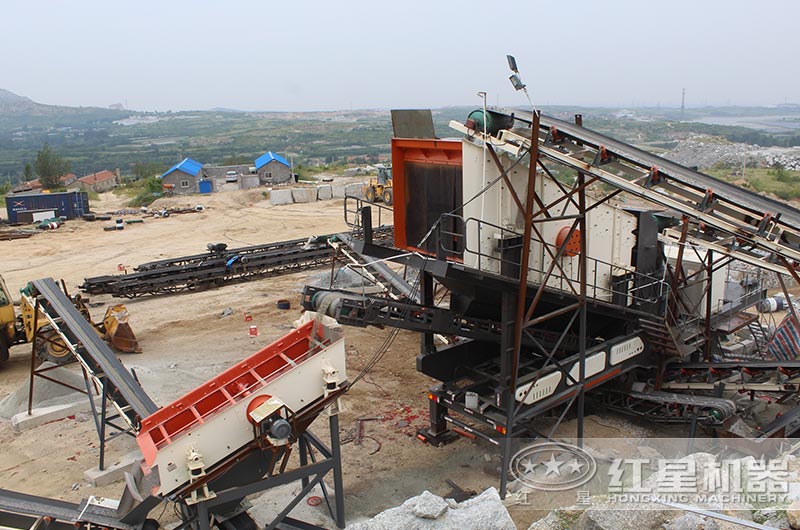 蕪湖時產200噸移動打砂生產現場 蕪湖時產200噸移動打砂生產現場