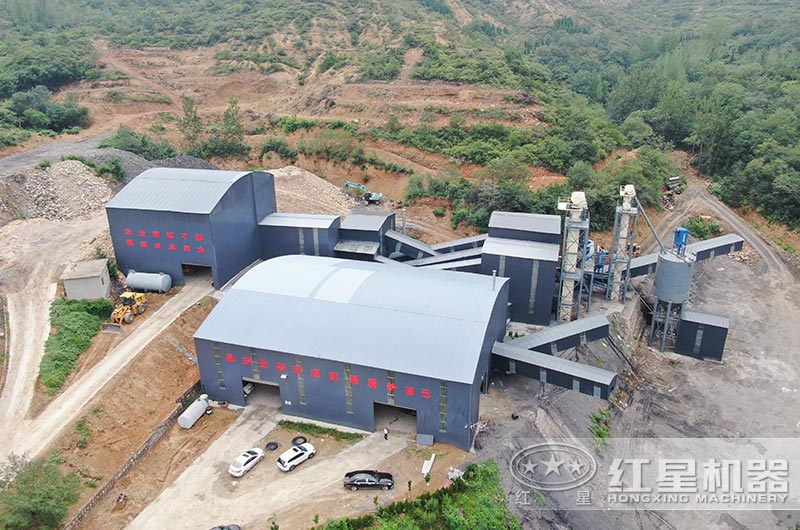 紅星客戶環保石粉生產外部航拍圖 紅星客戶環保石粉生產外部航拍圖