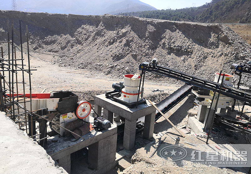 鄂破+圓錐破+沖擊式制砂機配置的生產線 鄂破+圓錐破+沖擊式制砂機配置的生產線