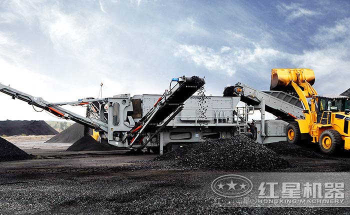 移動石子破碎機作業現場