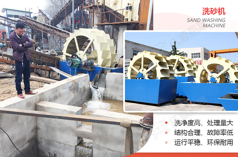小型洗沙子機器作業于各種砂石場