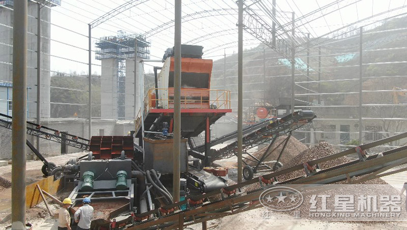 生產機制砂作業現場